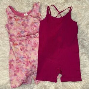 Pink tie dye and Magenta Girls' Gymnastics Leotards